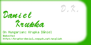daniel krupka business card
