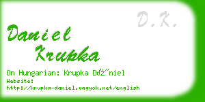 daniel krupka business card